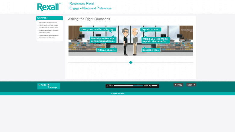 rexall app, user interface screenshot 01