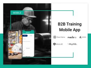 b2b training mobile app development, case of academy smart