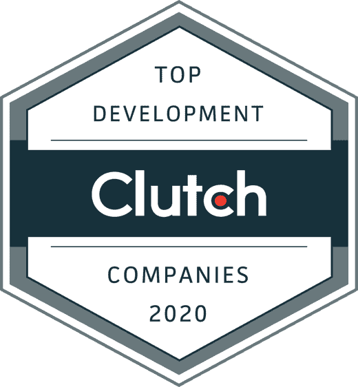 badge top development companies 2020 for academy smart from clutch.co