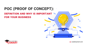 glowing lamp, symbolizing a good business idea, indicates a successful proof-of-concept stage