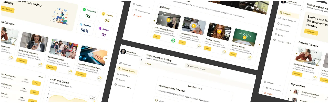 Personalised learning portal with multimedia content and AI recommendations shipped by Academy Smart