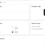 Academy Smart LMS white-label company setup: banner, company logo, colour scheme and seats